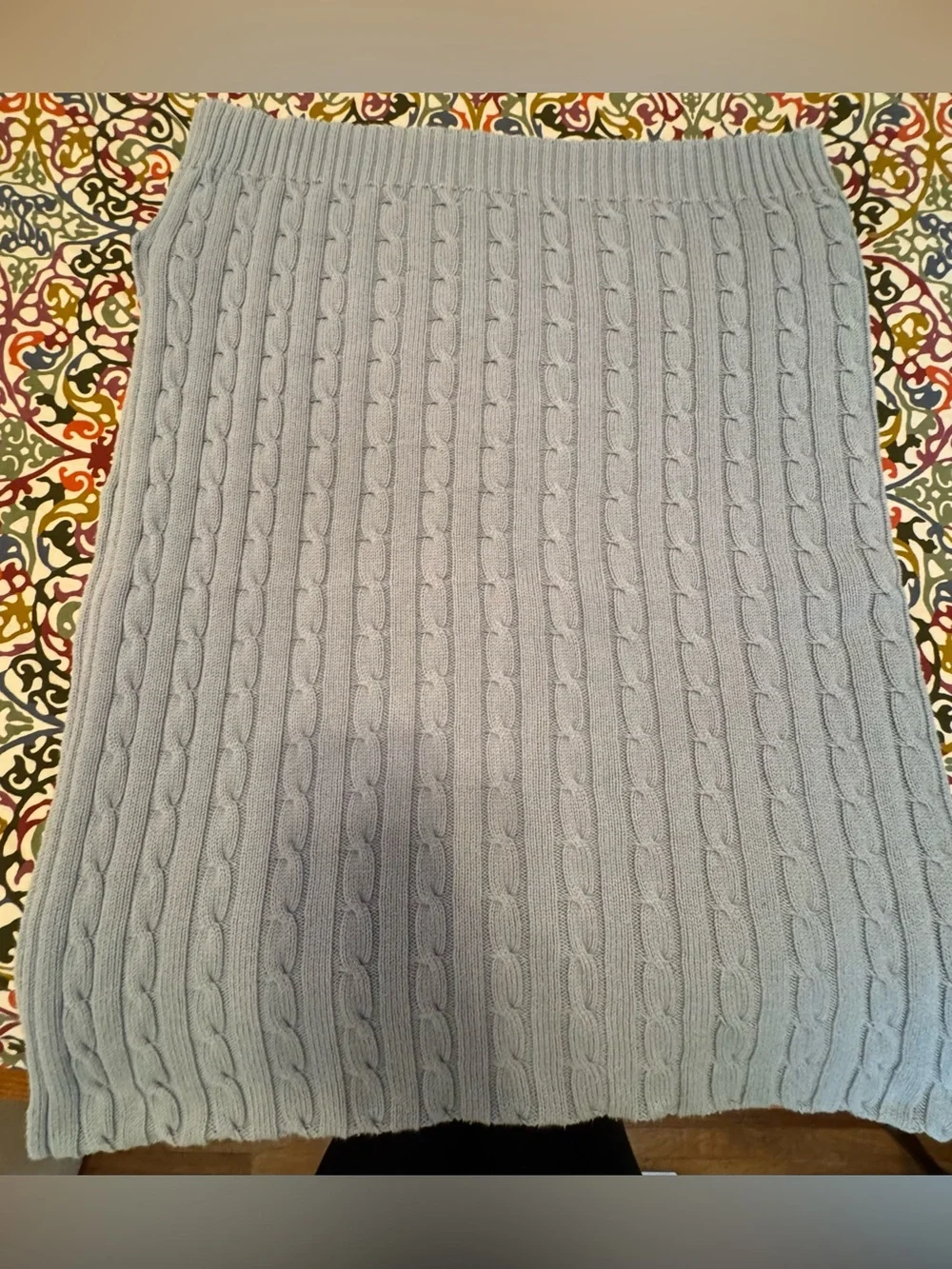 Lauren Ralph Lauren Cable-Knit blanket in Light Blue
